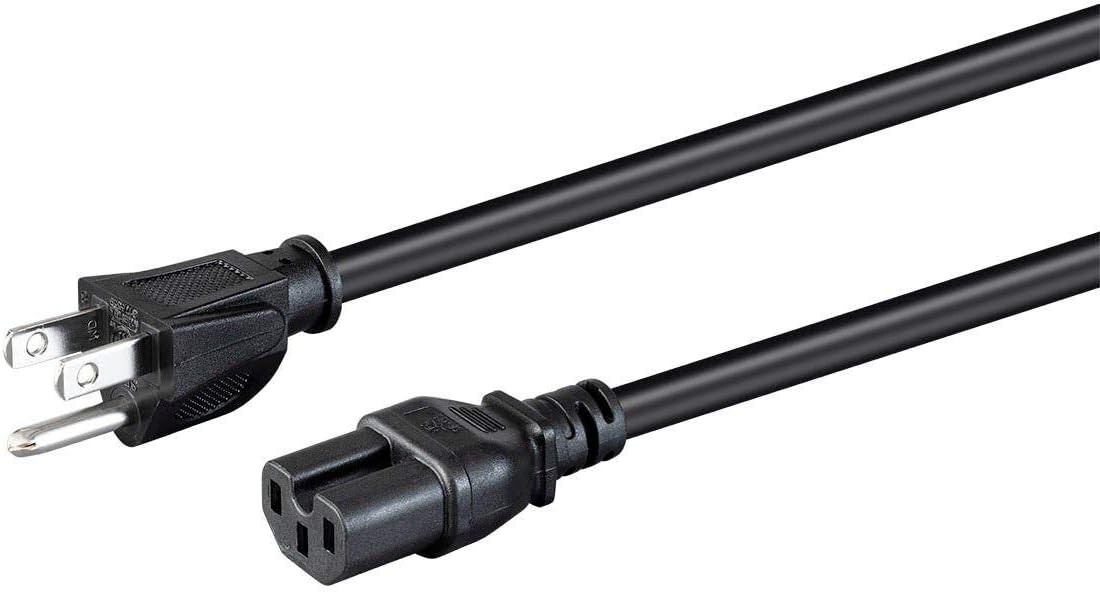 Monoprice Heavy Duty Power Cord - NEMA 5-15P to IEC 60320 C15, 14AWG, 15A/1875W,