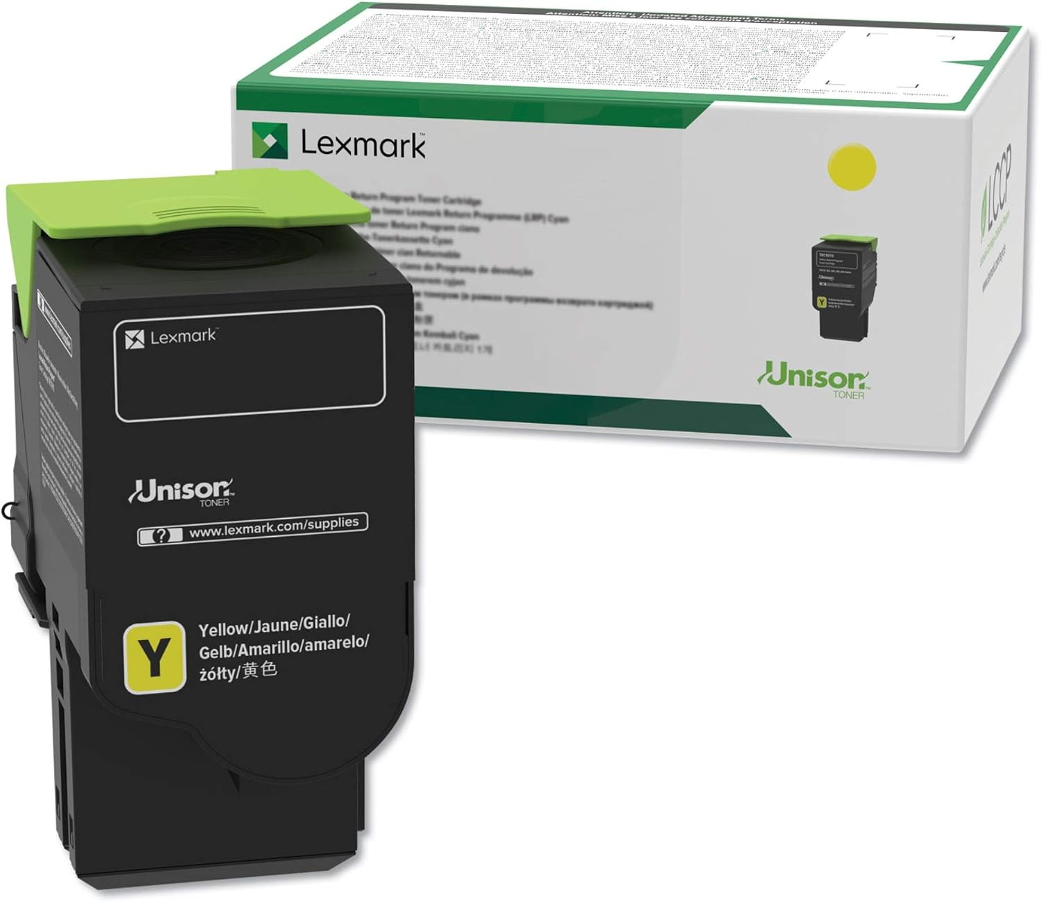 Lexmark C241XY0 Yellow Extra High Yield Return Program Cartridge Toner, Grey