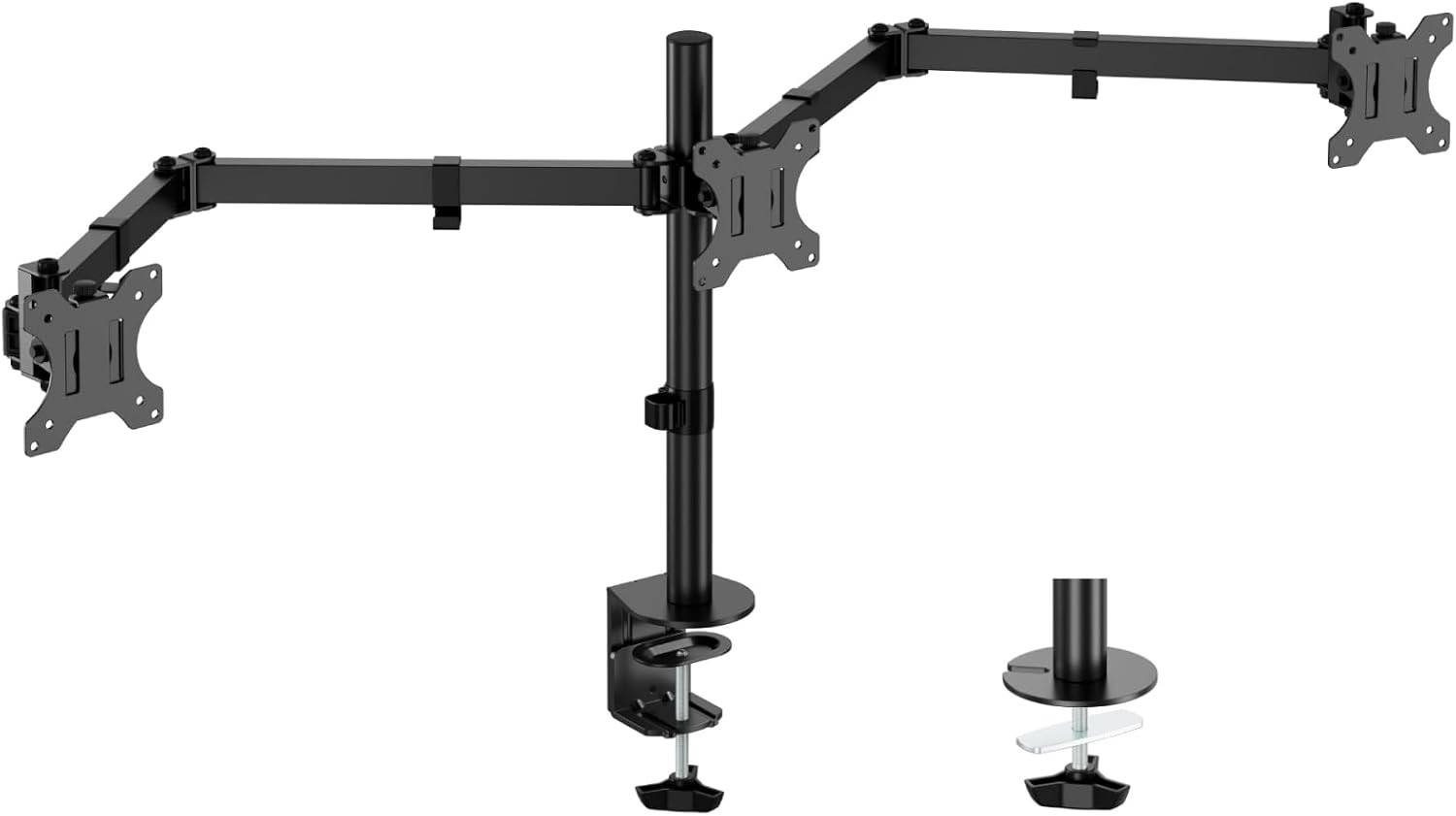 UPGRAVITY Triple Monitor Desk Mount,Three Monitors Stand Fits 3 Screens up to 27