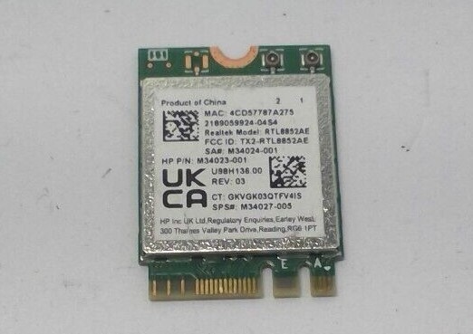 HP M34023-001 17-CP0056NR laptop Realtek RTL8852AE Wireless WIFI CARD
