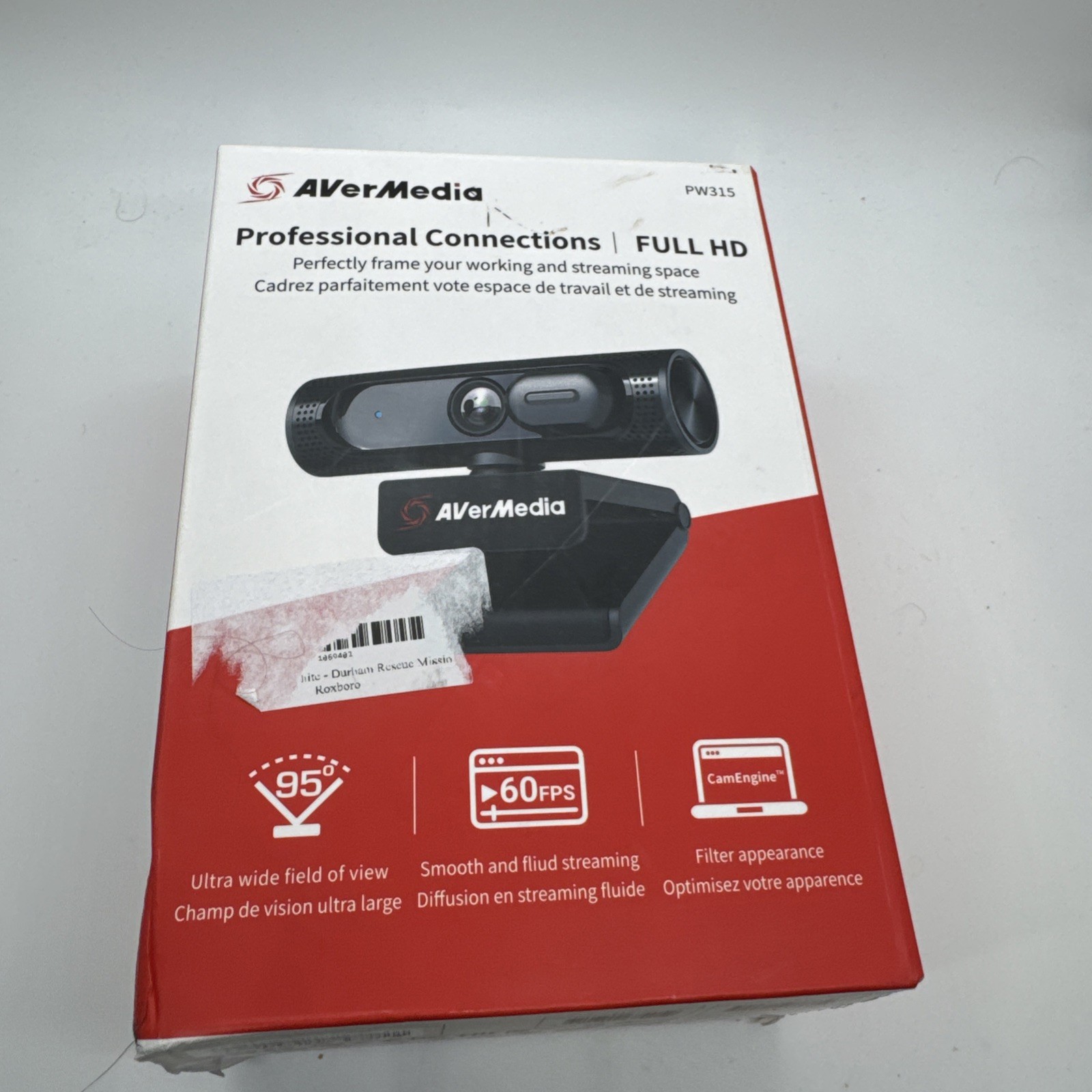 AVerMedia CAM 315 Webcam - 2 Megapixel - 60 fps - USB Type A - TAA and NDAA Comp