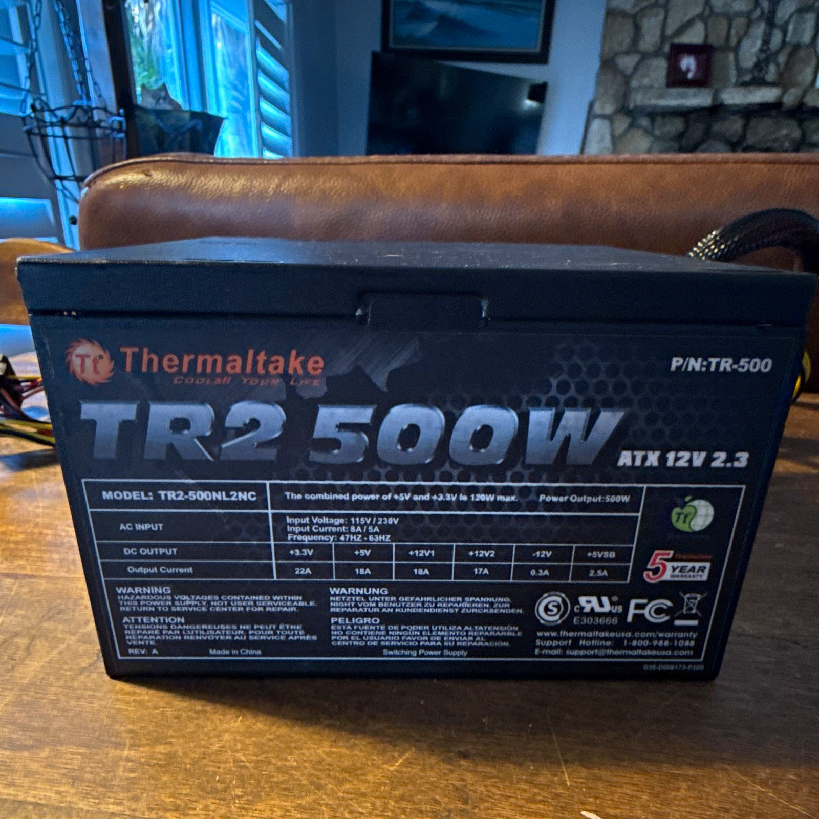 Thermaltake TR2 500W ATX12V 2.3 PSU Black 20+4 Pin TR-500 TR2-500NL2NC