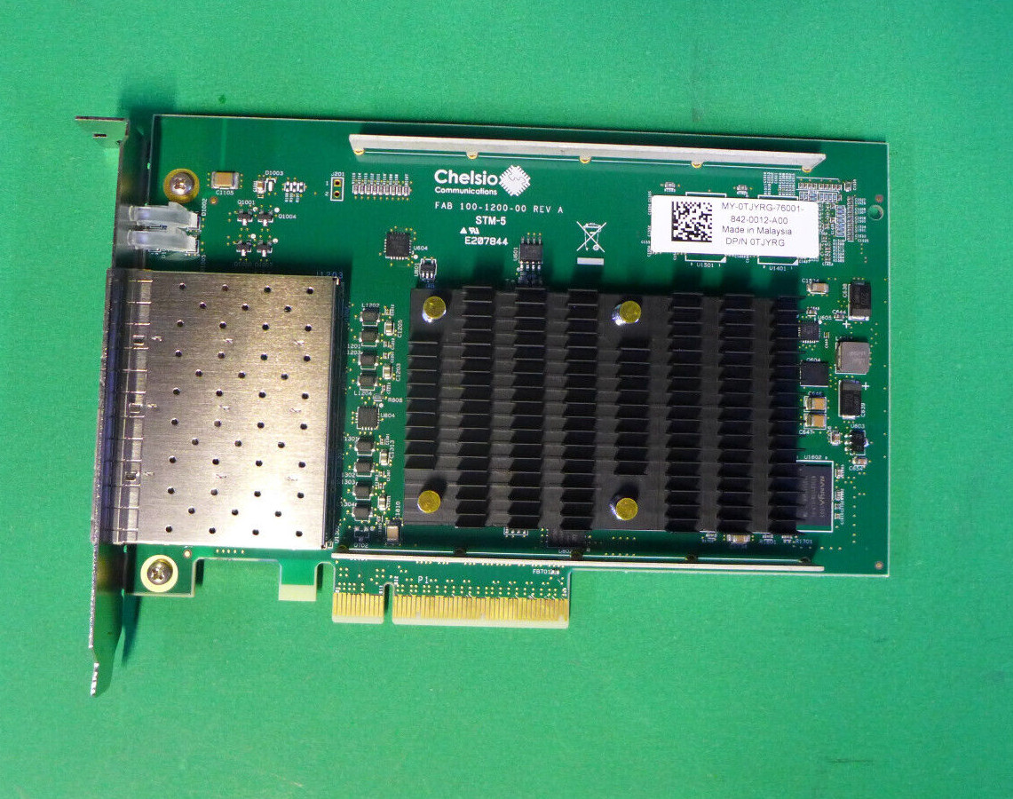 NEW Dell Chelsio Communications 10GB Quad Port PCIe SFP+ Network Card TJYRG