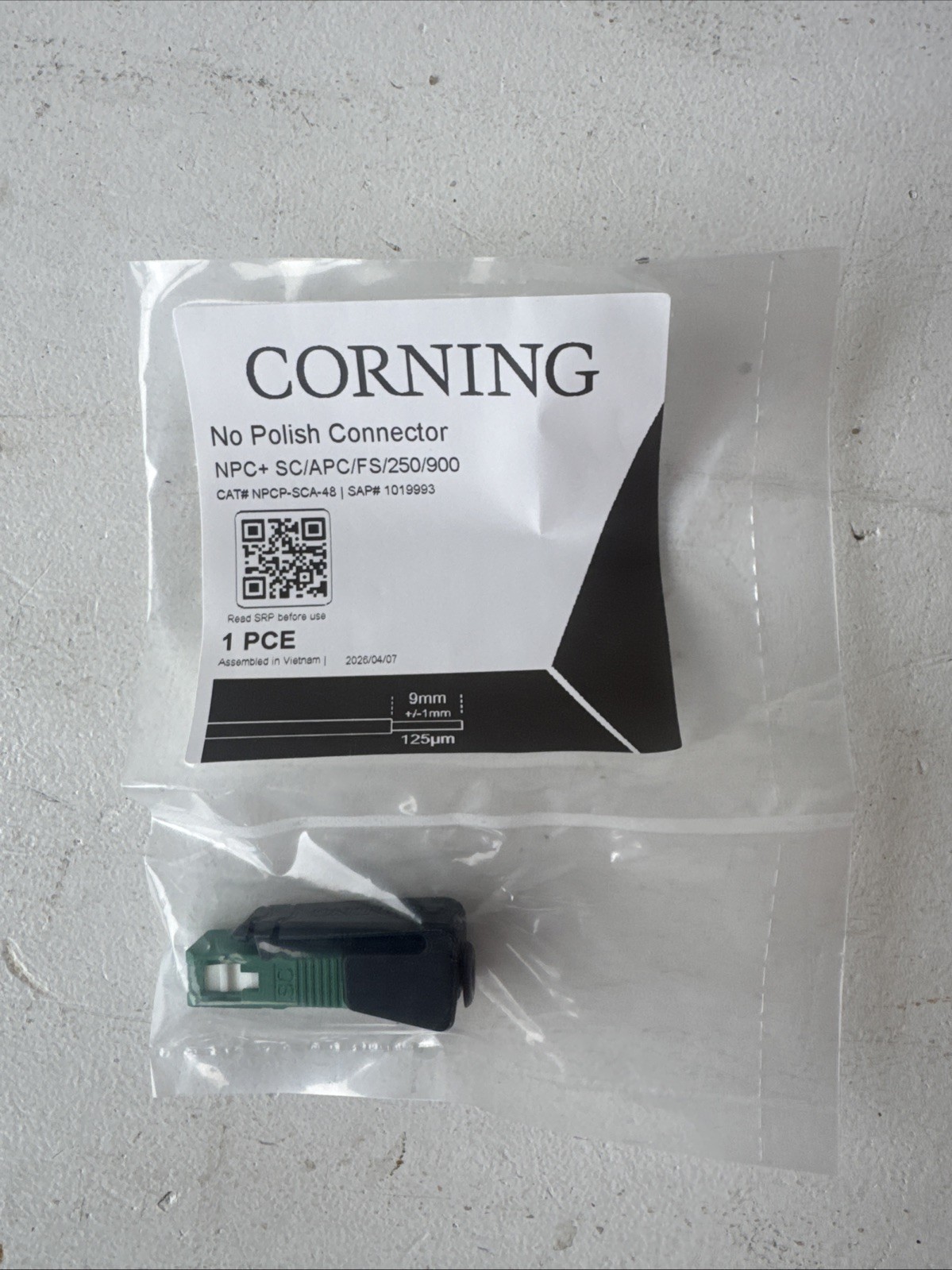 Corning NPCP SCA-48 NPC+ SC/APC/FS/250/900 No Polish Connector