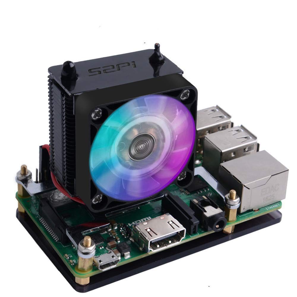 GeeekPi ICE Tower Cooler with RGB Cooling Fan & Aluminum Heatsink for Black