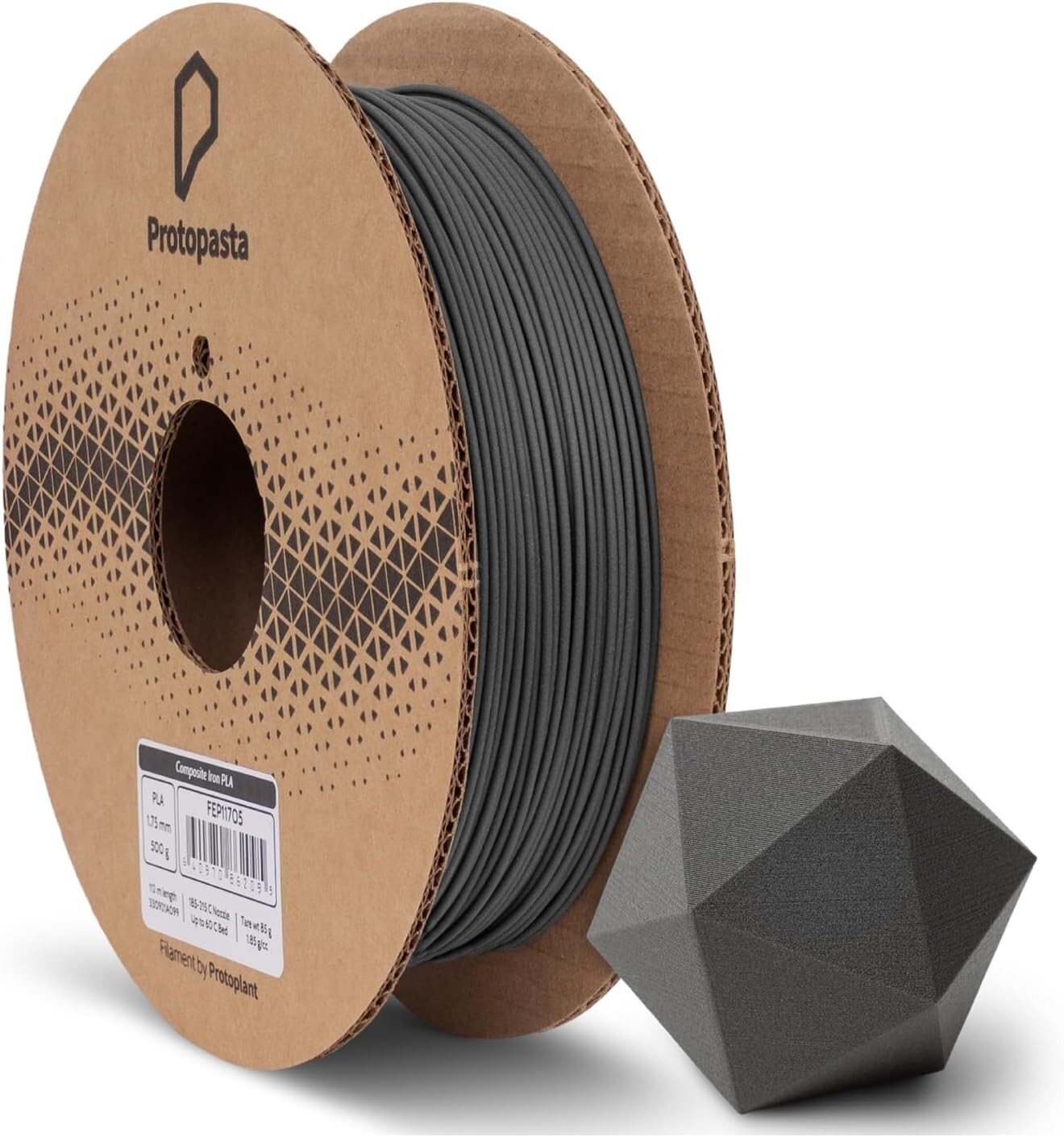 Protopasta 3D Printer Filament | PLA Filament 1.75mm | Magnetic Iron Filled PLA