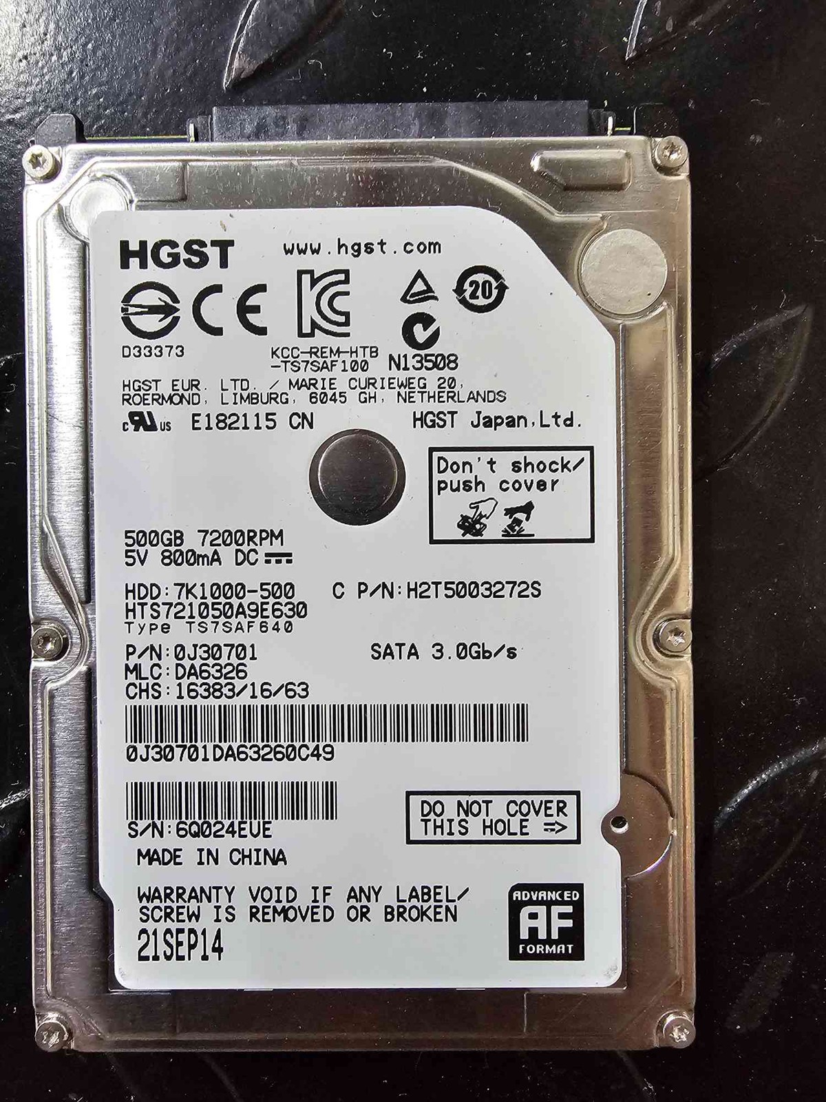 HGST HTS721050A9E630