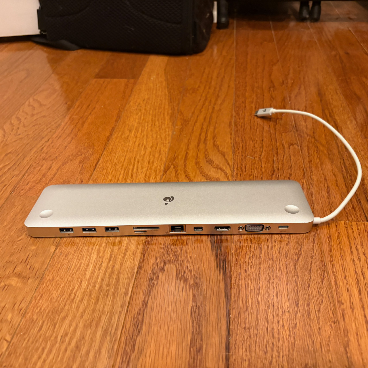 IOGEAR USB-C Docking Station with PD Pass-Thru - Model GUD3C02 - Silver