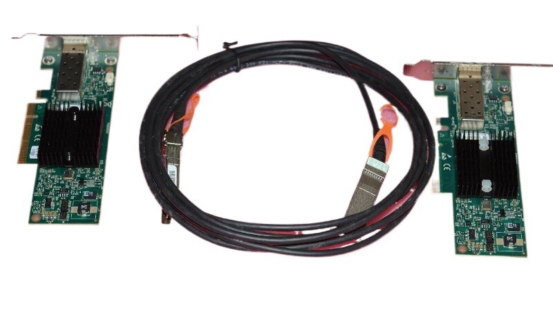 10G Network Kit 2x Mellanox ConnectX - 2 10 Gigabit NIC 10GBe 1x 3m SFP