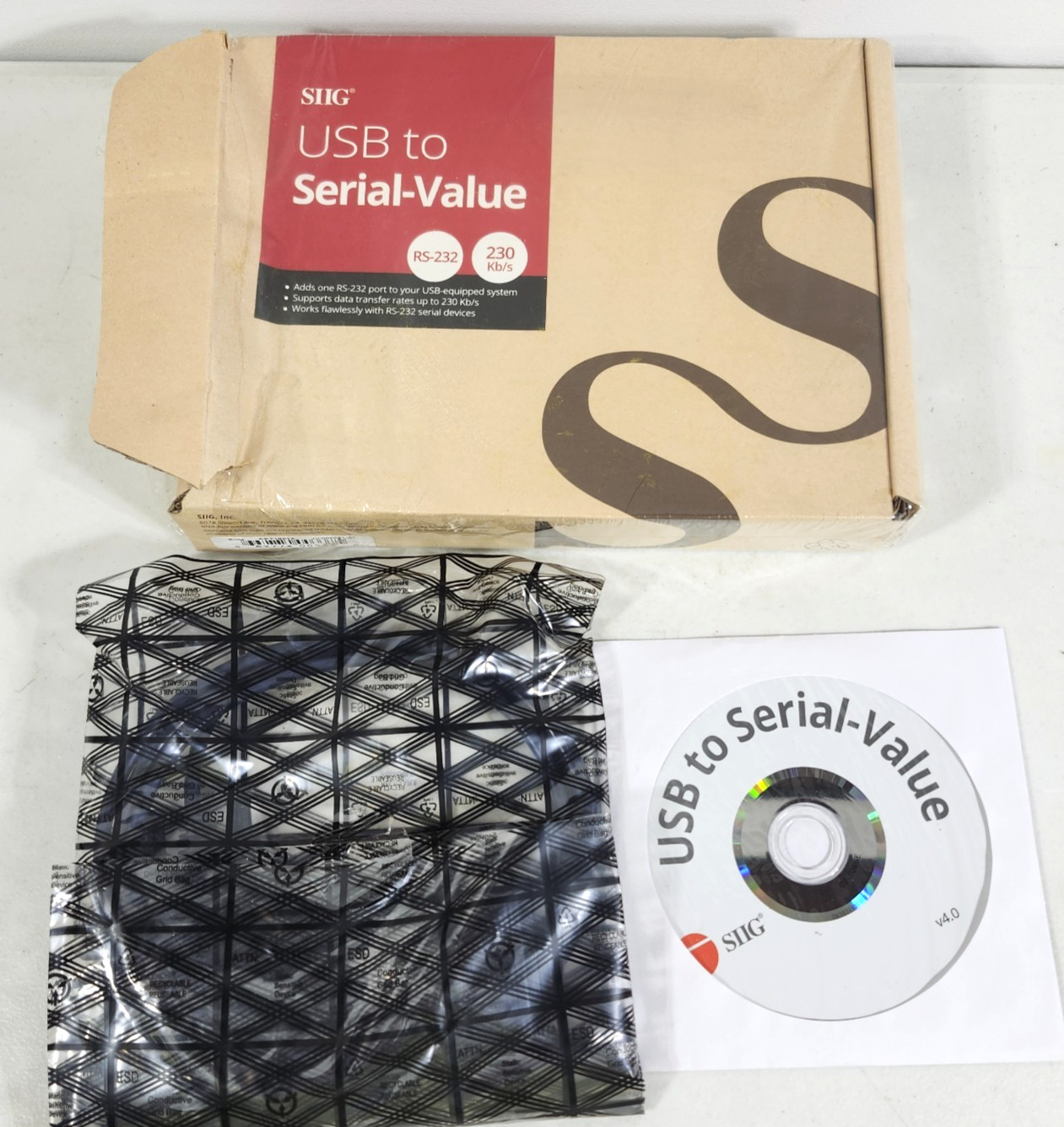 SIIG USB to Serial-Value 9-Pin RS-232 PORT JU-000061-S1 1.5m