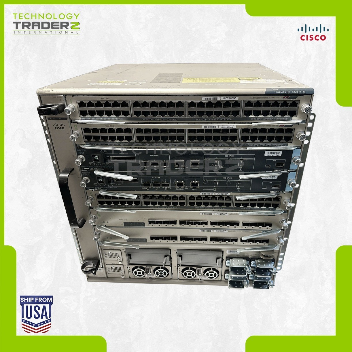 C6807-XL-S2T-BUN Cisco Catalyst C6807-XL 7 Slot Supervisor Engine W/ 2x PWS
