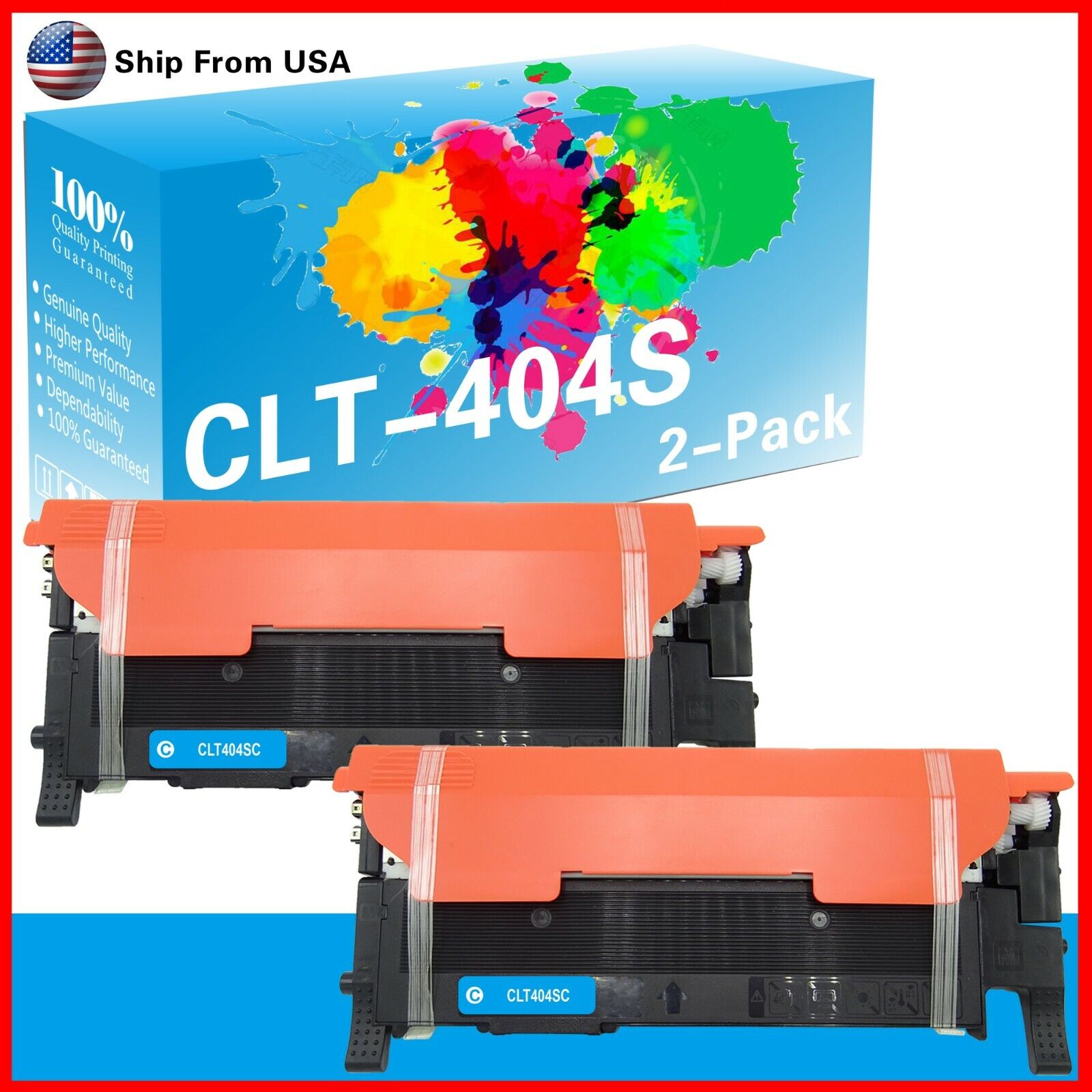 2PK 404S CLT404S toner cartridge for Samsung Xpress C430W C480FW Printer