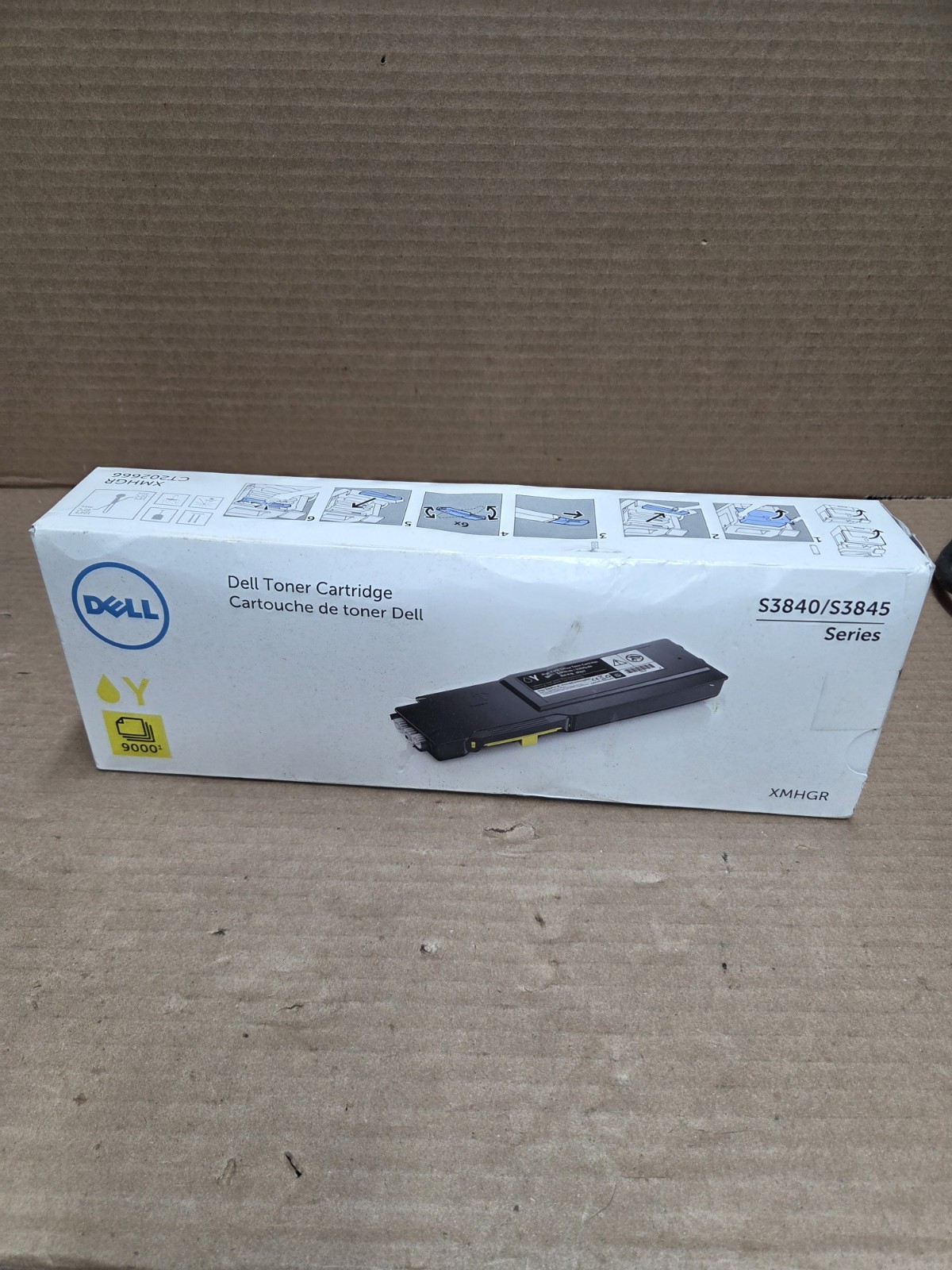 Genuine Dell XMHGR S3840 S3845 Yellow Toner Cartridge 9000 Pages