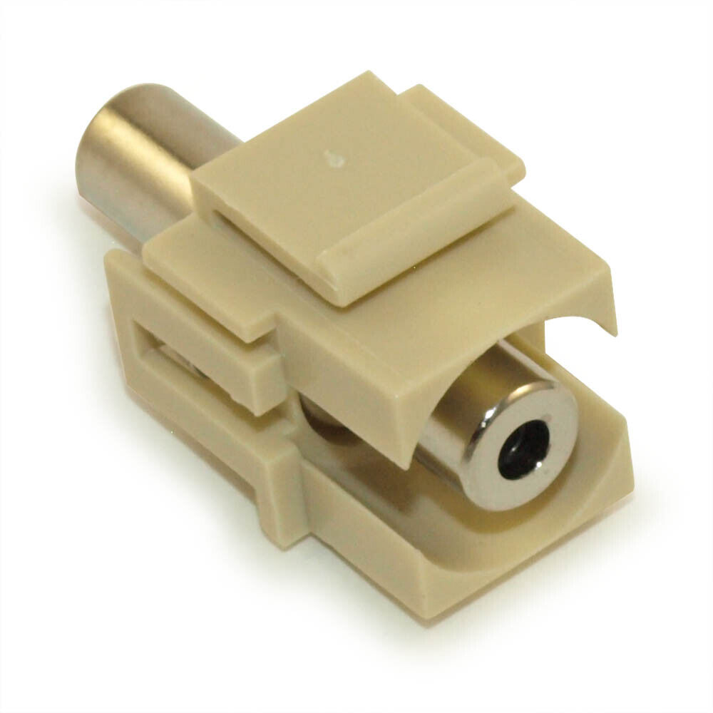 Keystone Jack Insert/Coupler Type: Stereo 3.5mm Audio  Coupler Type  Ivory