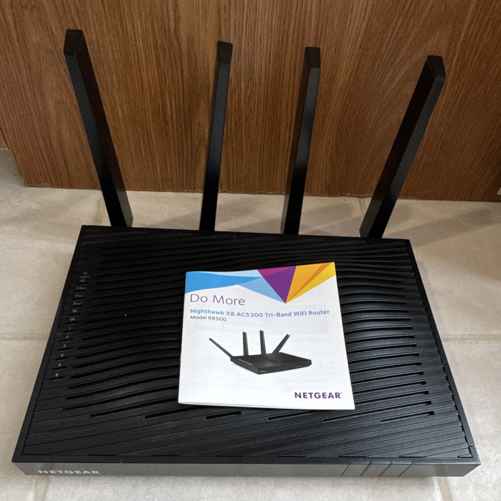 NETGEAR Nighthawk X8 R8500 AC5300 Tri-Band WiFi Router, Black, 4-Port