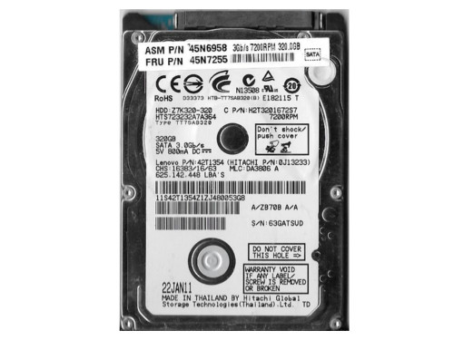 Hitachi HTS723232A7A364 320GB 2.5″ SATA Hard Drive – 0J13233