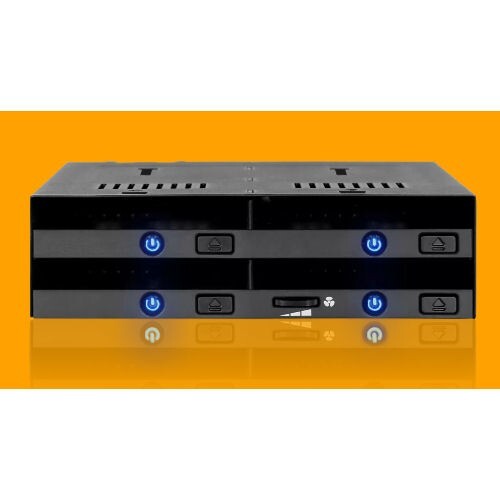 Icy Dock MB014SP-B R1 FlexiDOCK Trayless 4 x 2.5inch SATA SAS/SSD/HDD Hot-Swap