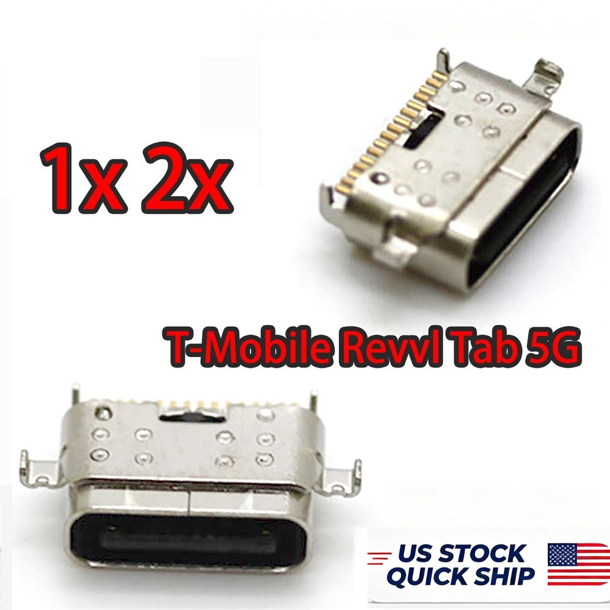 1x 2x Typr-C USB Charging Port Dock Connector fit T-Mobile Revvl Tab 5G USA Fast