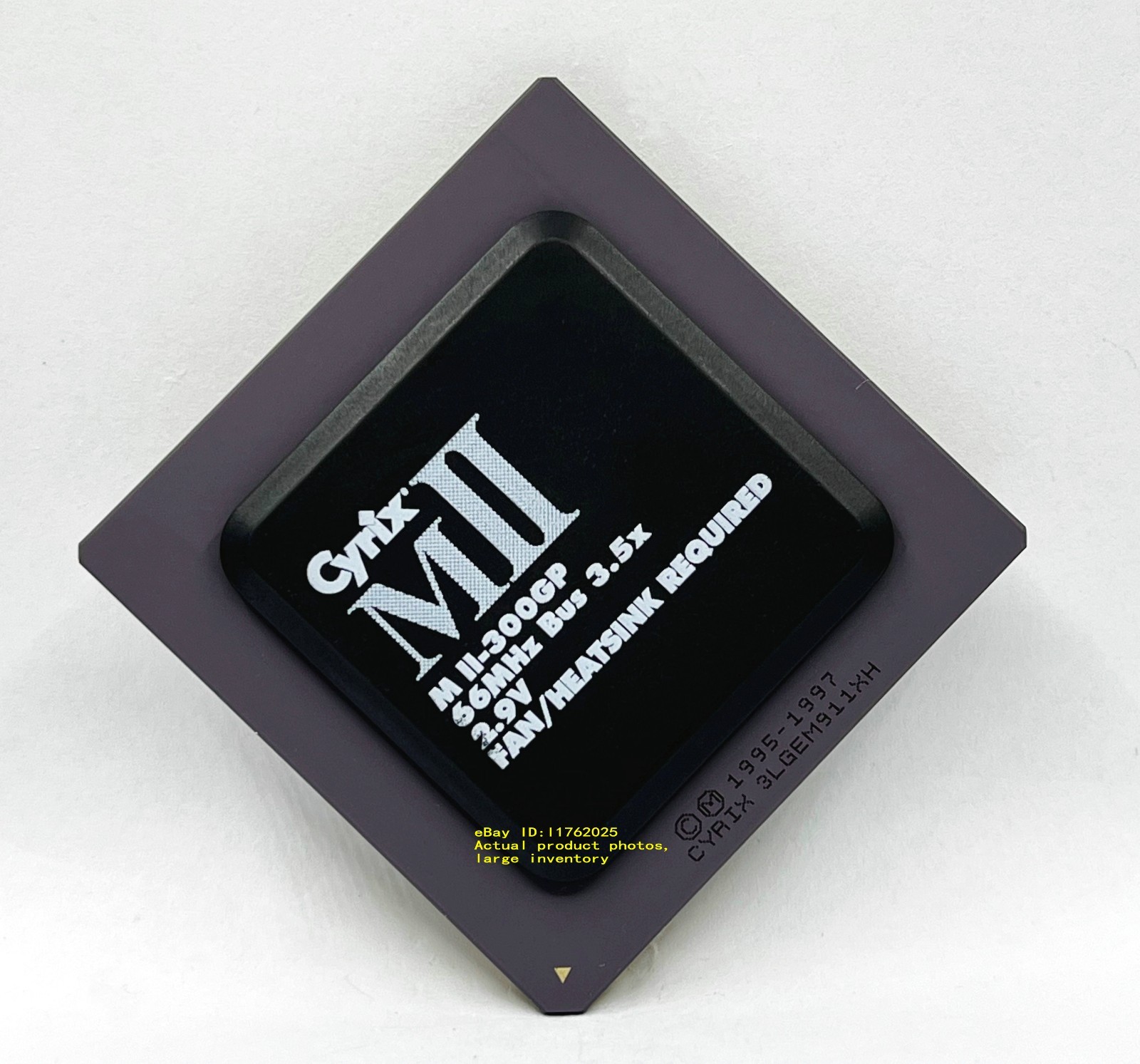 cyrix MII-300GP 66MHZ 2.9V Gold-Plated Ceramic Cpu. High collector's value