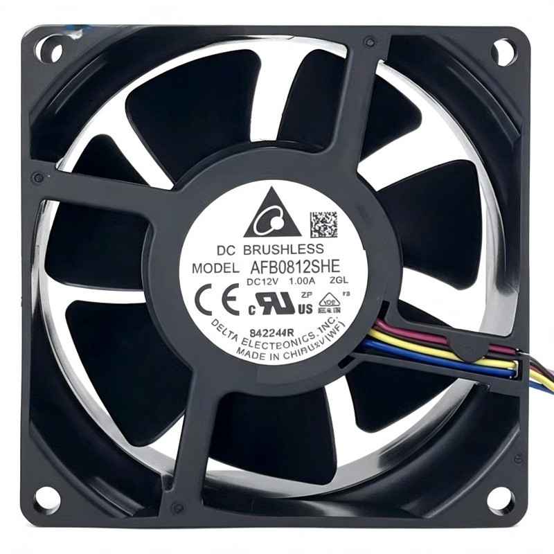 1PCS NEW For Delta AFB0812SHE 8038 DC12V 1.00A 8CM 4-Wire Cooling Fan