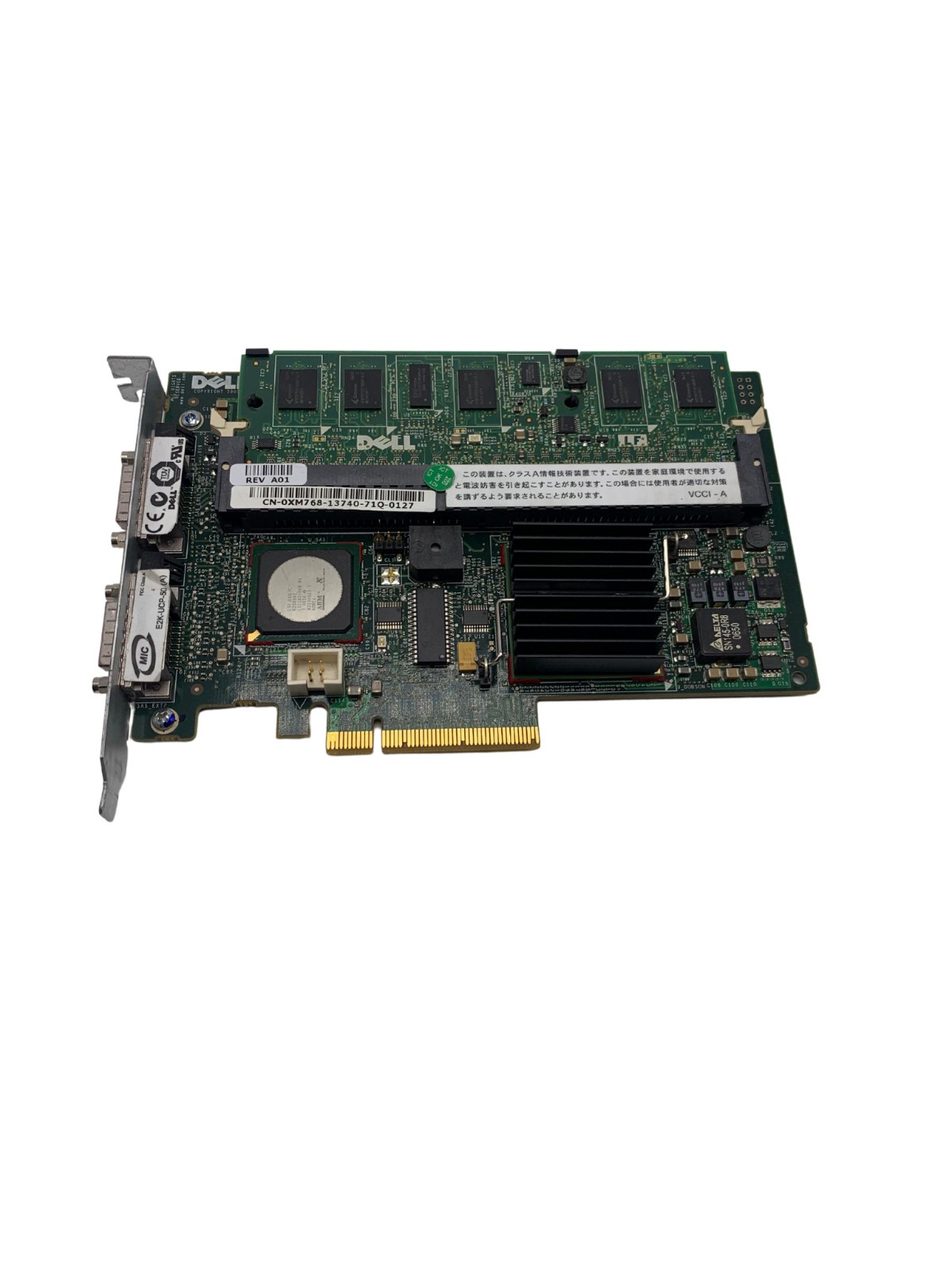Dell XM768 PowerEdge 5E RAID PCIe x8 Dual 256MB SAS Controller Card w60