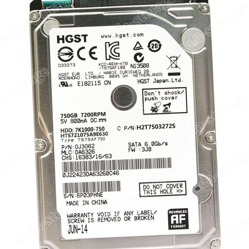 1PCS New Hitachi 750GB HTS721075A9E630 7200RPM 16MB SATA 2.5" Laptop Hard Disk