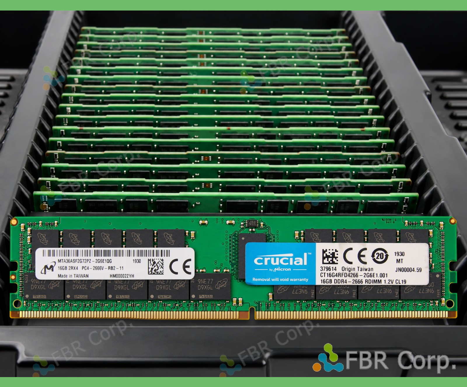 MINT Micron Crucial 16GB 2666V DDR4 2Rx4 RDIMM RAM MTA36ASF2G72PZ-2G6 LOT