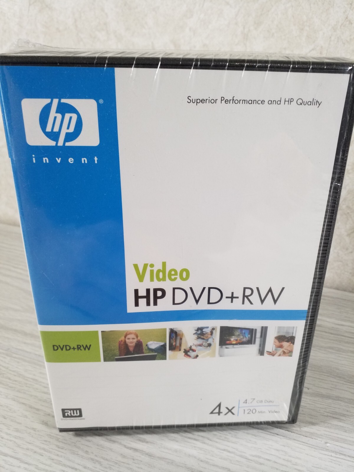HP Video DVD + RW 5 Pack With Hard Cases New Sealed