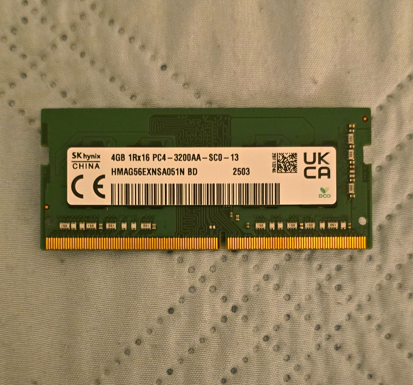 SK hynix 4GB DDR4 SO-DIMM PC4-3200AA 260-Pin Laptop RAM L83673-005
