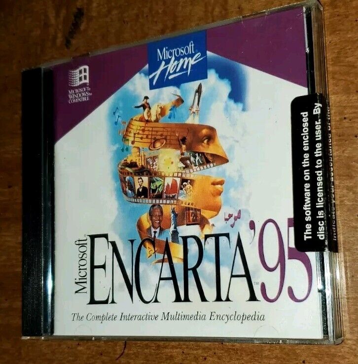 Microsoft Encarta Interactive Multimedia Encyclopedia ‘95 (Cd-Rom, 1994) Vintage