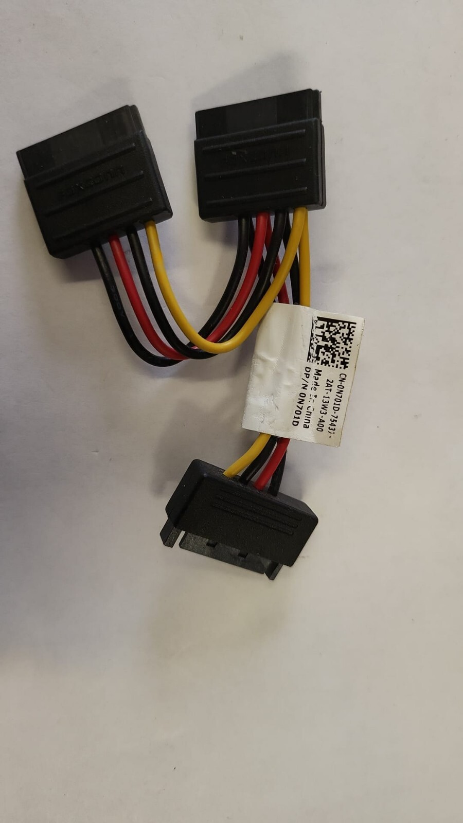 Genuine OEM Dell SATA Power Splitter Cable 3.75" DP/N 0N701D 0247PN Tested USA