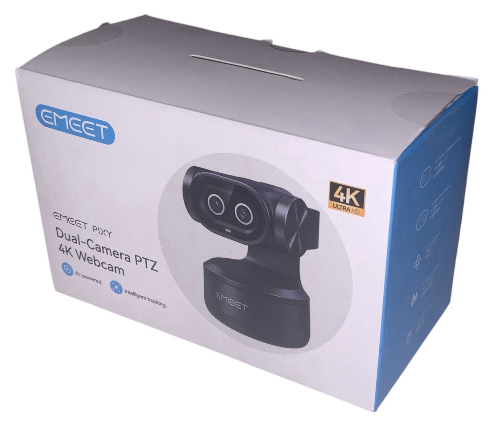 EMEET PIXY 4K AI Dual-Camera Webcam with Gesture Control & Tracking NEW