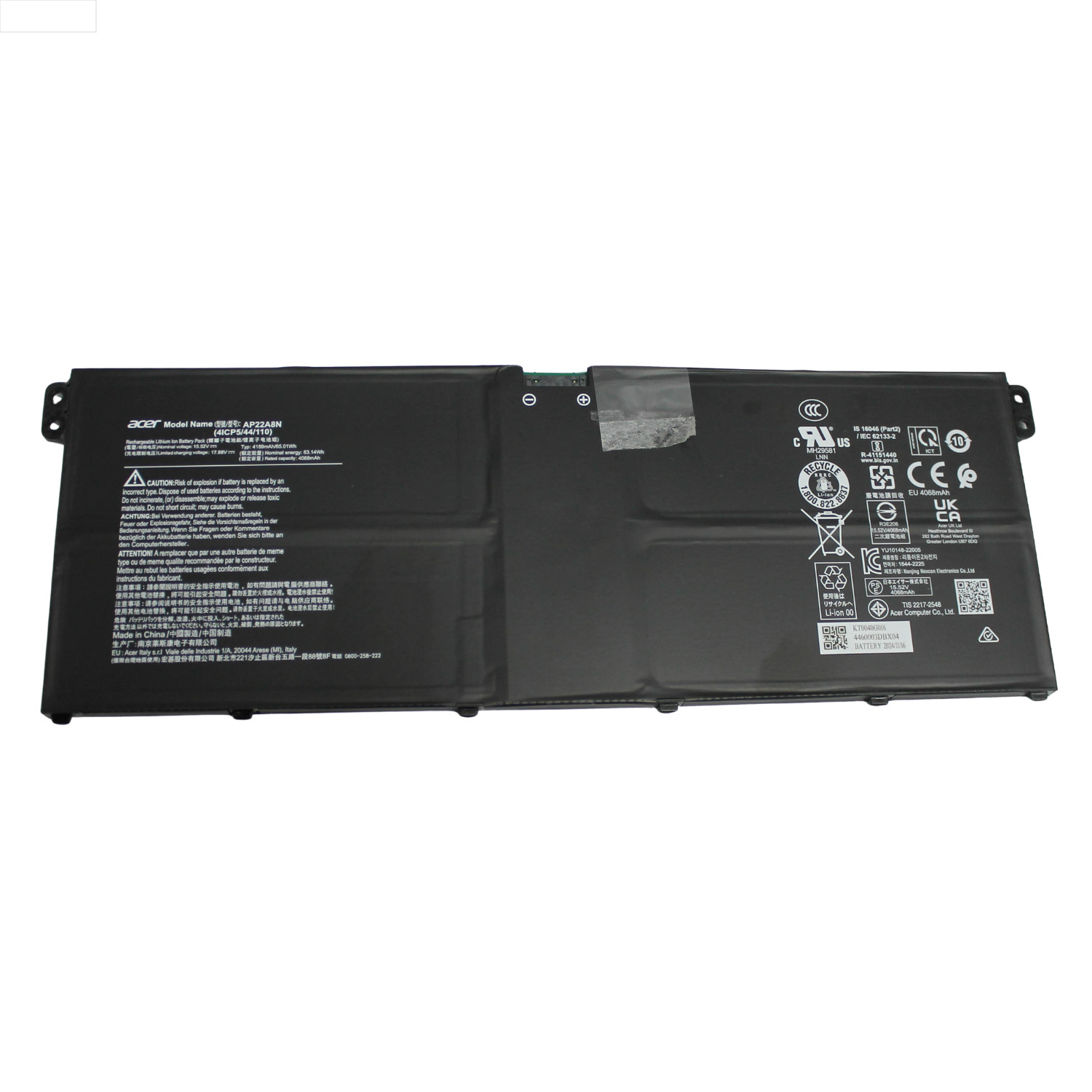 AP22A8N ACER BATTERY 4180MAH 65WH 4S1P AP22A8N ASPIRE 14 AI -GRADE A