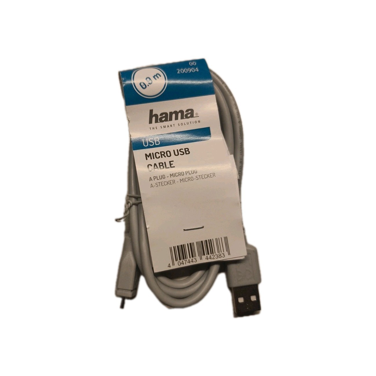 Hama Charging Cable, Micro USB Cable, Micro USB - USB A (2.0), 0.9m, Grey 