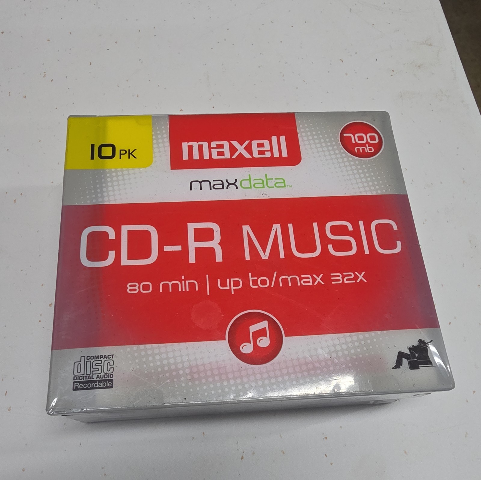 Maxell 10PK CD-R Music Recording 32x 80 Min 700 MB Compact Disc - FAST SHIPPING
