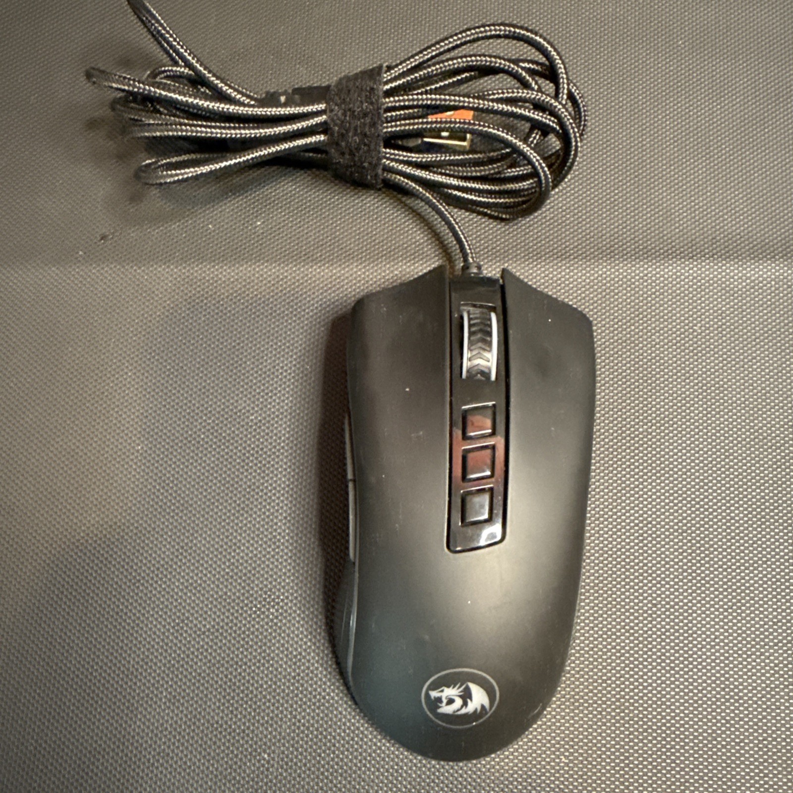 Red Dragon Ambient Glowing Gaming Mouse 10,000 DPI (Cobra M711) Tested Works 