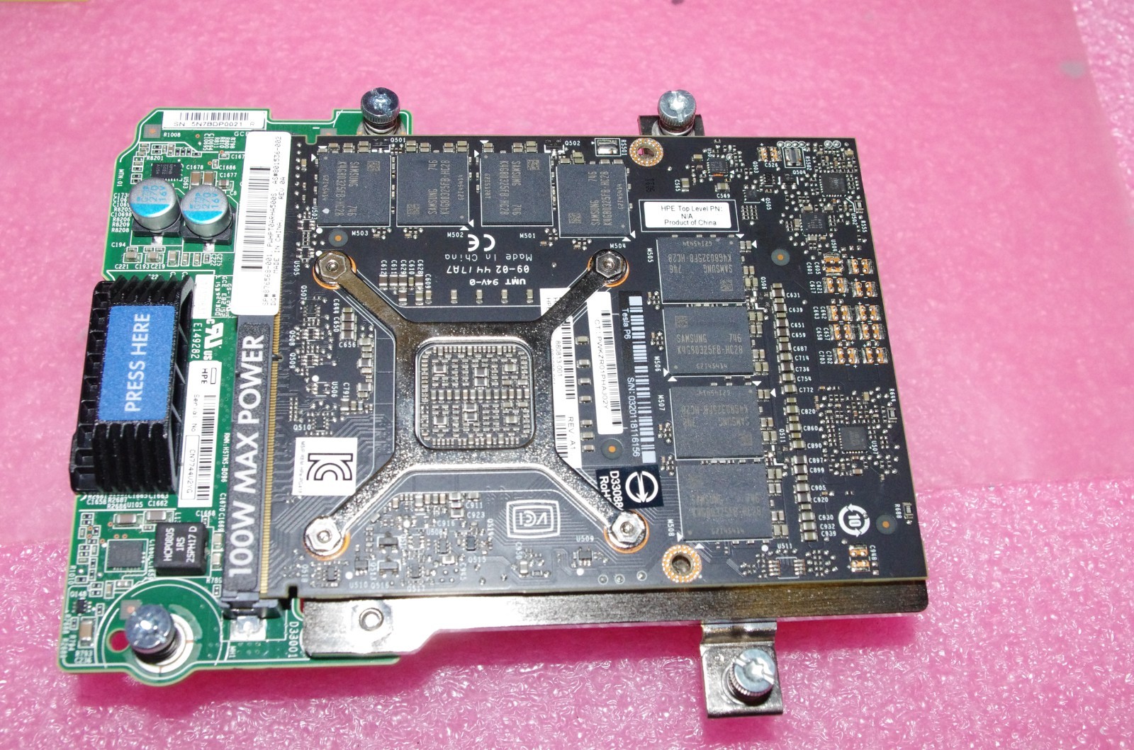 HP NVIDIA Tesla P6 16GB MXM GPU ACCELERATOR HP SYNERGY 480 With Adaptor Heatsink