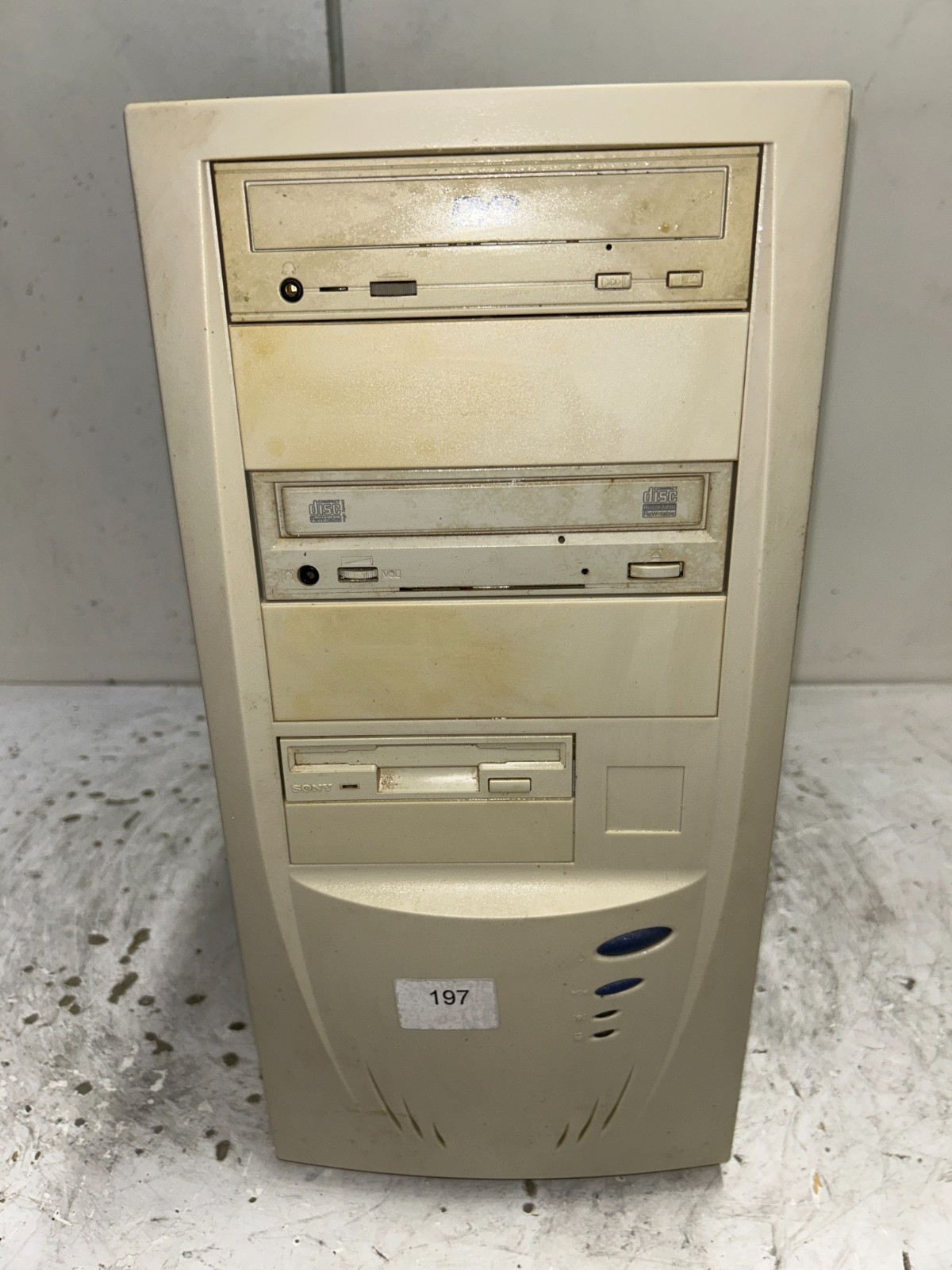 Vintage Retro Beige ATX Desktop Computer Case