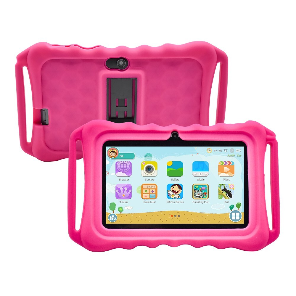 7 inch Kids Tablet PC Android 9 Quad-Core Dual Cameras WiFi Bundle Case 64GB