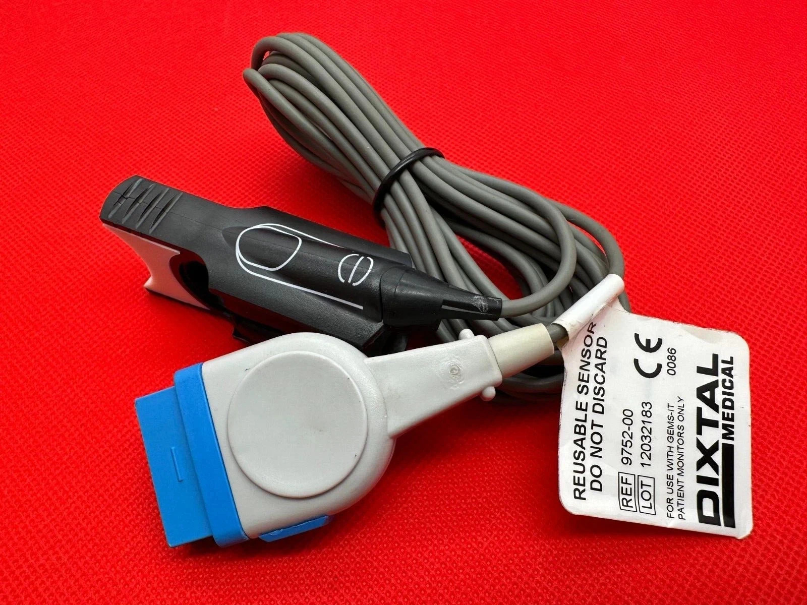 Original DIXTAL GEMS-IT PATIENT SpO2 Oximeters Monitoring Reusable Finger Sensor
