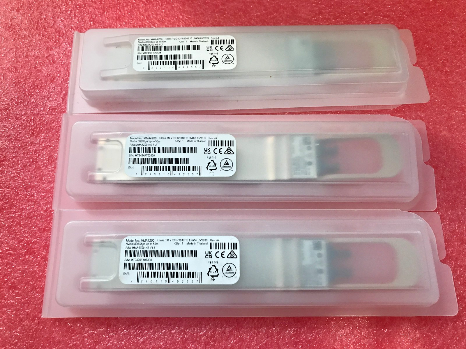 NEW NVIDIA MMA4Z00-NS-FLT  800Gb/s  2x 400Gb OSFP Multimode 50m SR8 Transceiver