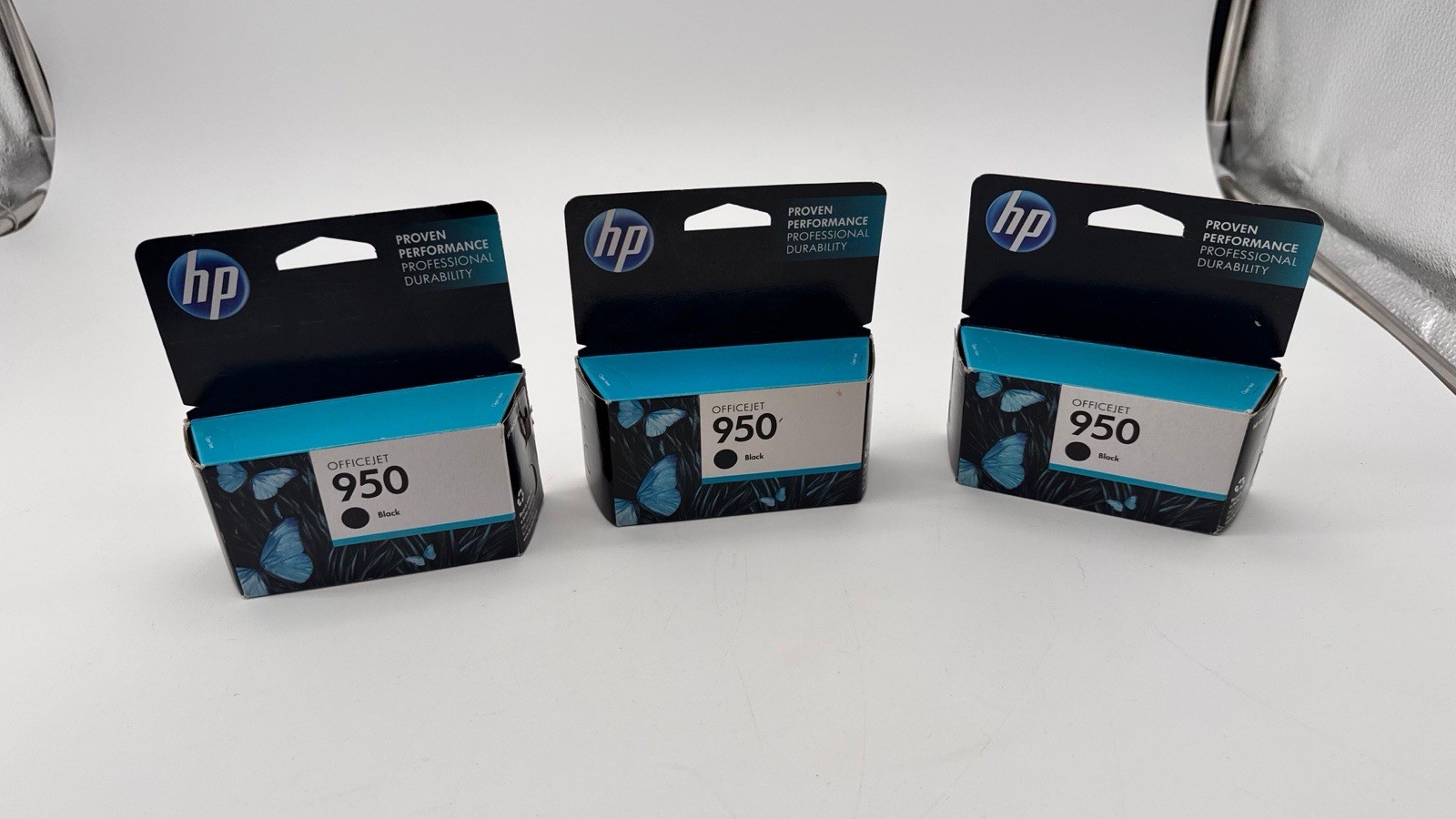 Lot of 3 HP 950 Black Officejet Original Ink Cartridges 