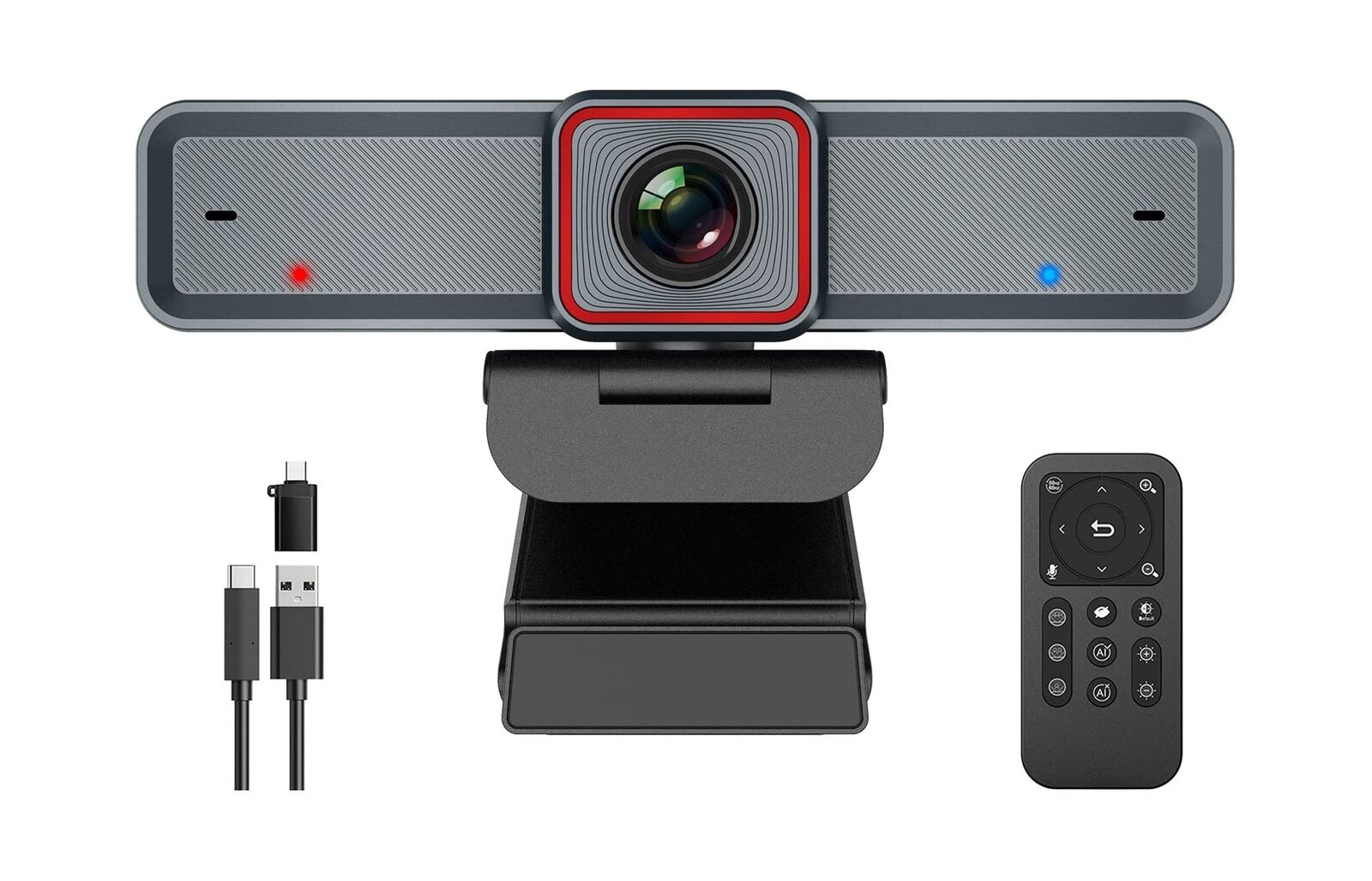 Spedal 4K AI-Tracking Webcam, HDR, Dual Noise-Cancelling Mics, USB 3.0 Wide A...