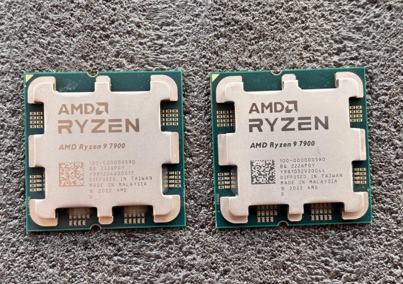 2Pcs AMD Ryzen 9 7900 3.7GHz 12-core 24-thread 64MB 65W CPU processor