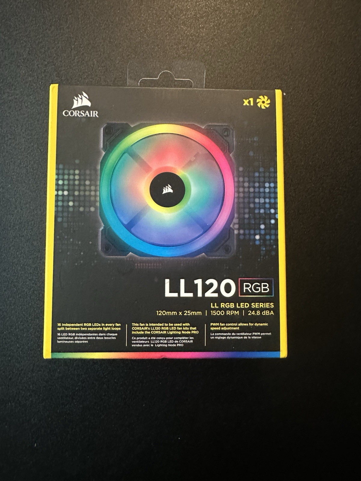 Corsair LL120 RGB 120mm Dual Light Loop Cooling Fan Single Pack Brand New NIB