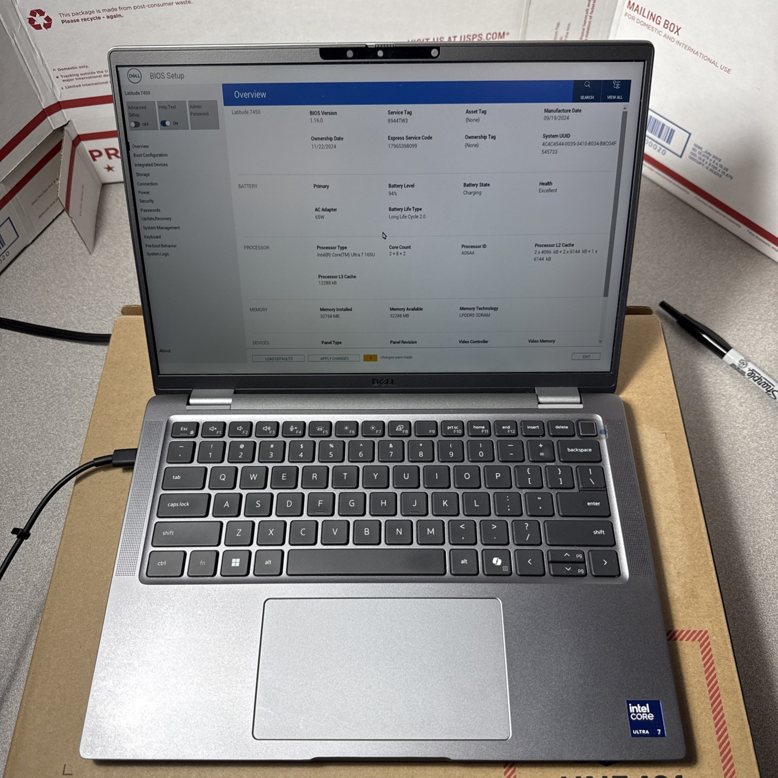Dell Latitude 7450 14" Touch Ultra 7 165U 32GB 512GB SSD Windows 11 Pro CLEAN