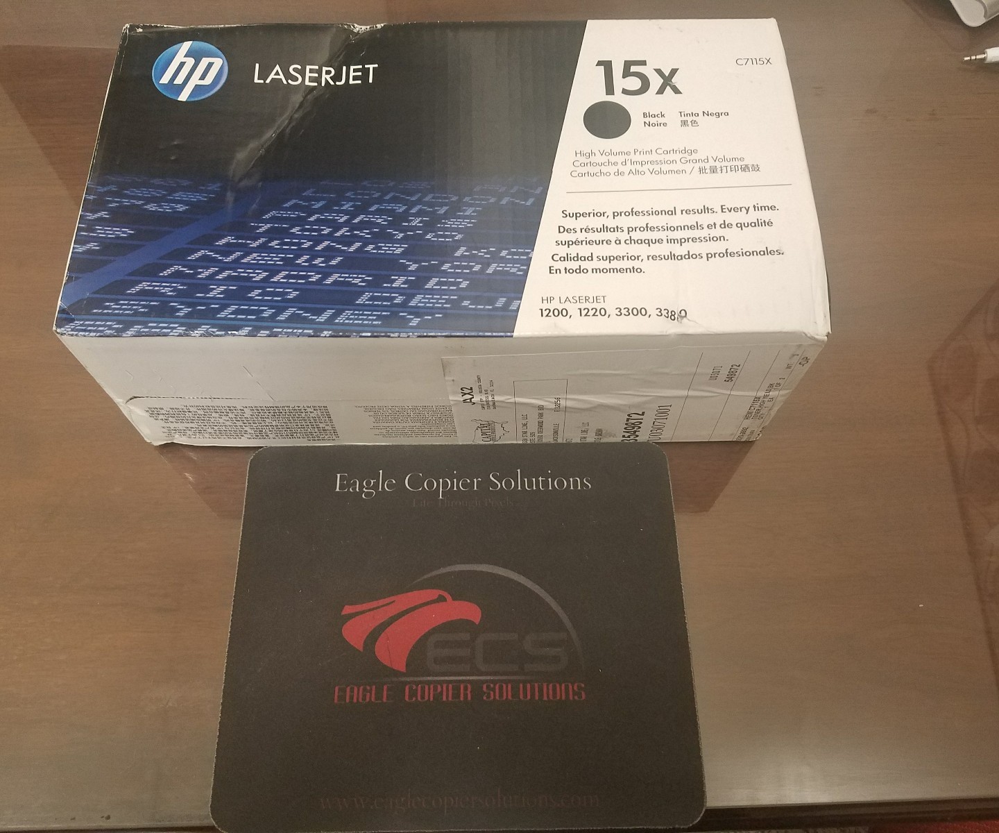 HP C7115X Black Toner Cartridge 15X Genuine New Damaged Box