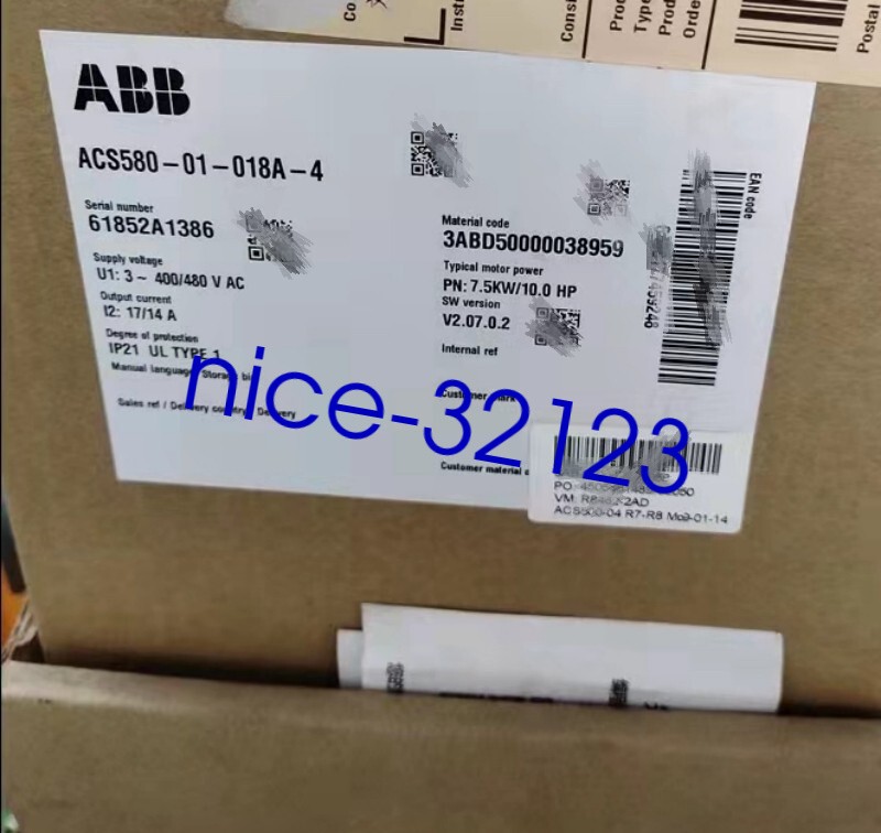 1pc ABB ACS580-01-018A-4 frequency converter 3PH 7.5KW