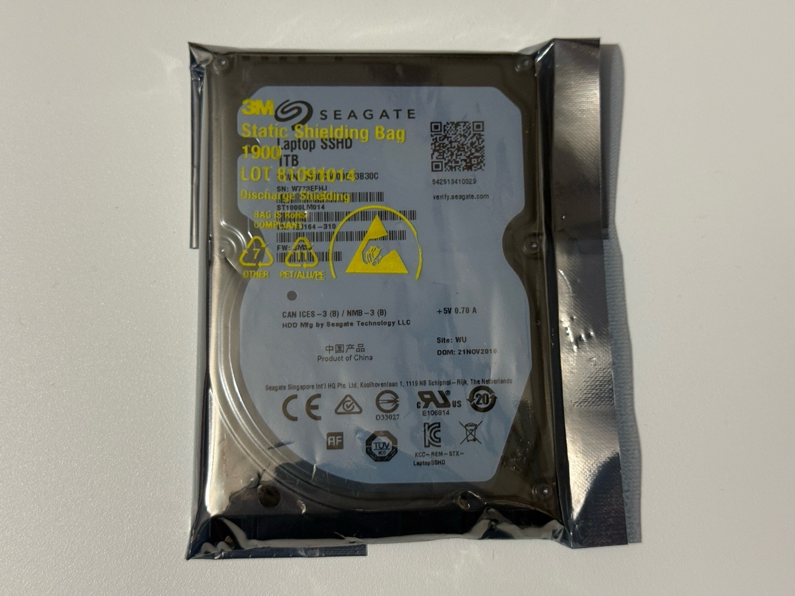 New Seagate Laptop SSHD 1TB ST1000LM014