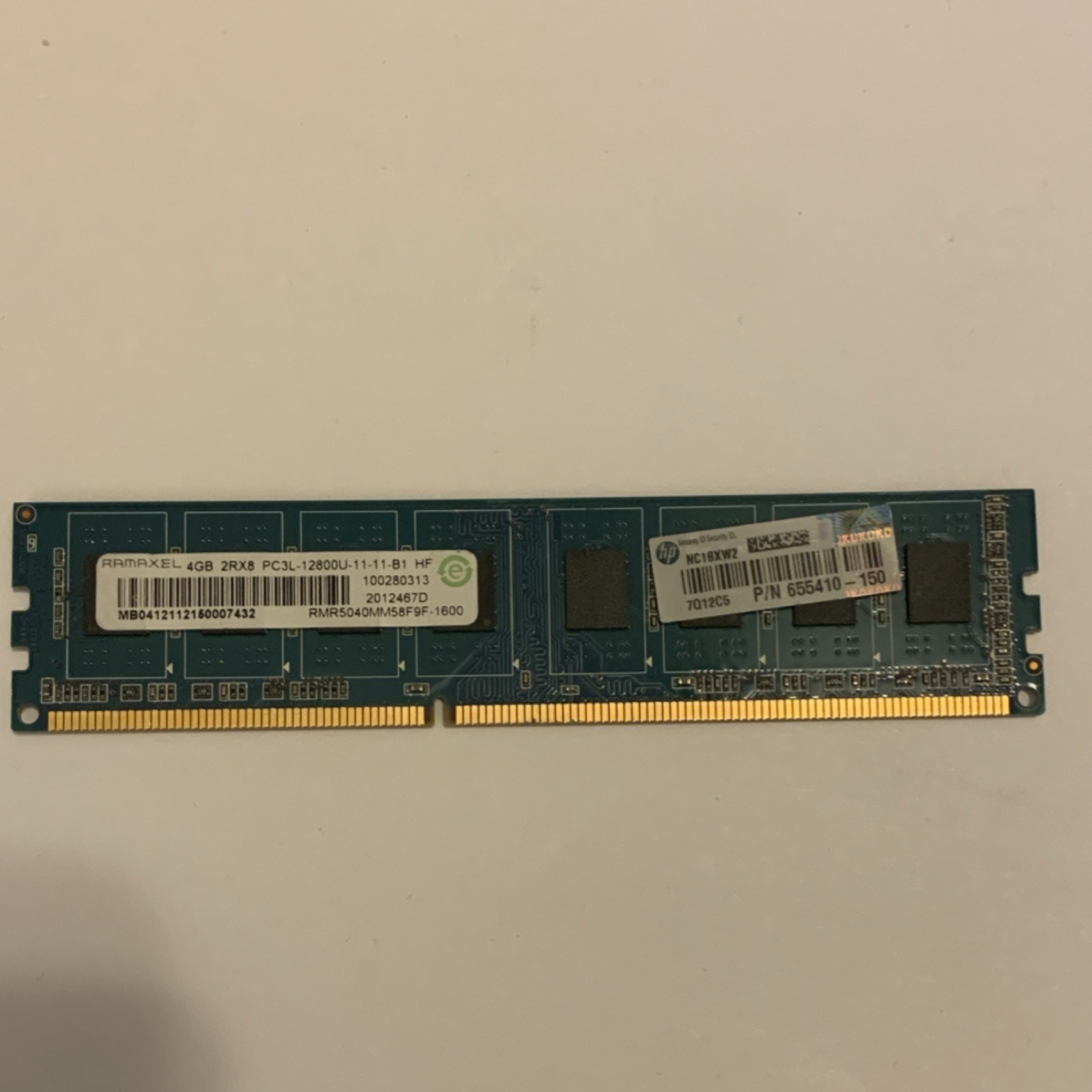 Ramaxel 4GB DDR3L-1600 DIMM PC3L-12800U Desktop Memory 240-Pin 655410-150
